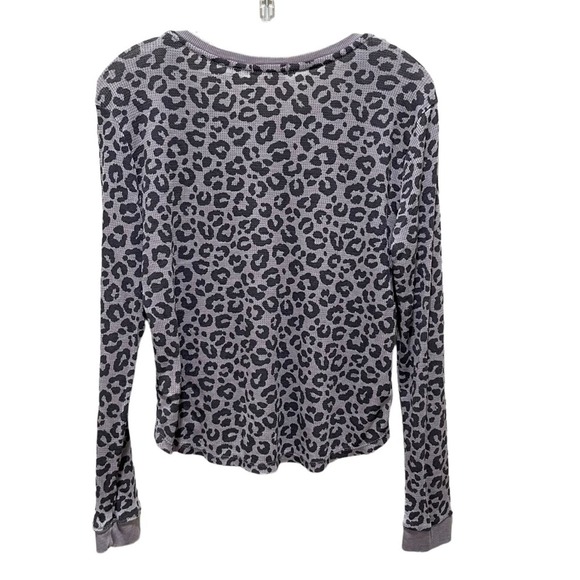 Ultra flirt Leopard Print Thermal Long Sleeve Top Grey Size XL New - Picture 5 of 9